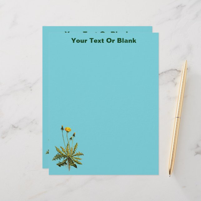 Dandelion Custom Letterhead (Front/Back In Situ)