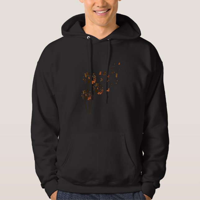 Dandelion Dachshund Flower Hoodie (Front)