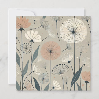 Dandelion Dandies Print Design Holiday Card