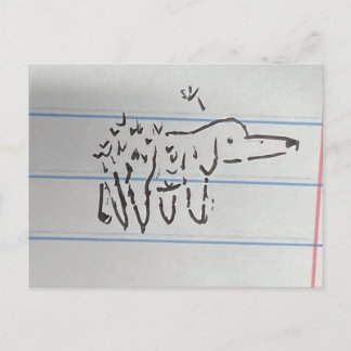 Dandelion dog postcard