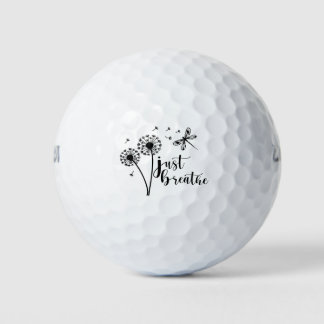 Dandelion Dragonfly Just Breathe Golf Balls