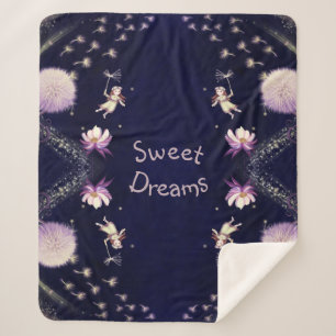 Dandelion Dreams Sherpa Blanket
