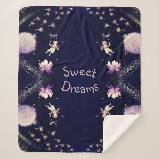 Dandelion Dreams Sherpa Blanket (Front)