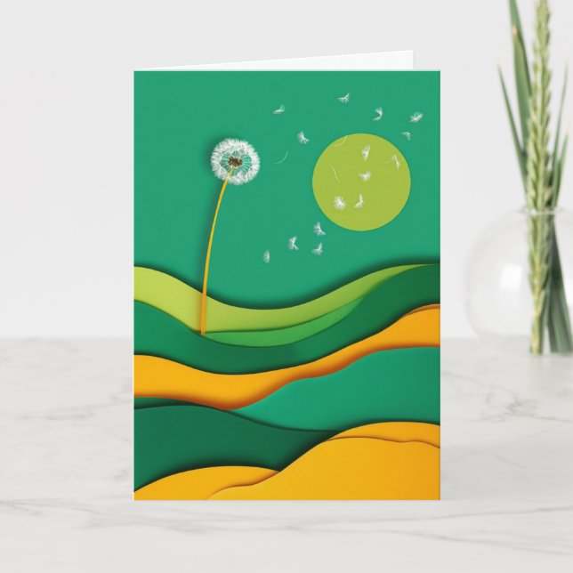 Dandelion Dreamscape Card (Front)