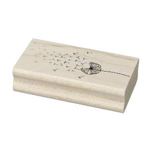 Dandelion encouragement design rubber stamp
