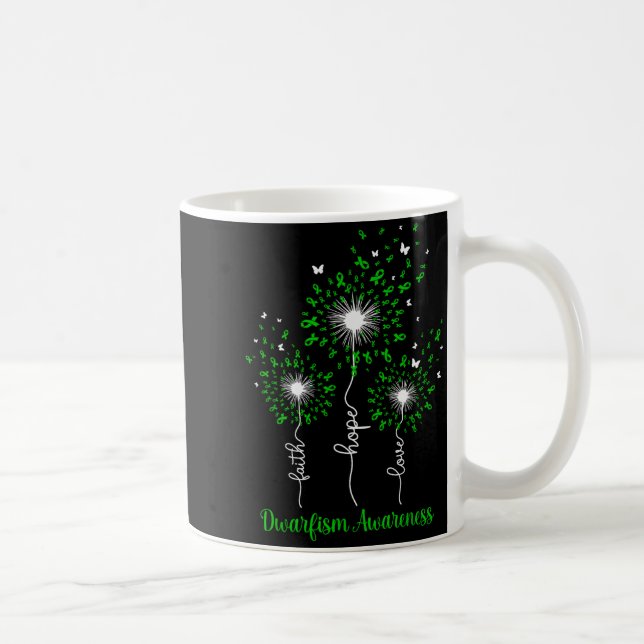 Dandelion Faith Hope Love Dwarfism Awareness  Coffee Mug (Right)