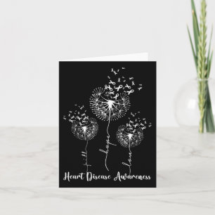Dandelion Faith Hope Love Heart Disease Awareness Card