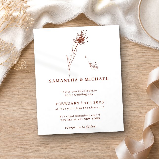Dandelion Fall Budget Terracotta Indie Botanical Flyer (Creator Uploaded)