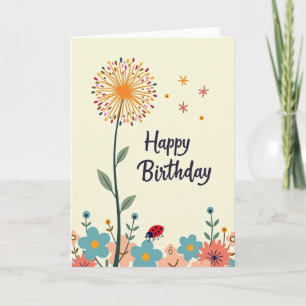 Dandelion Festive Card