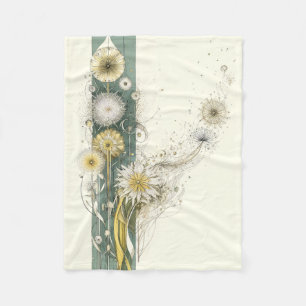 Dandelion  fleece blanket