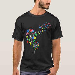 Dandelion Floral Autism Awareness Daisy Flower For T-Shirt
