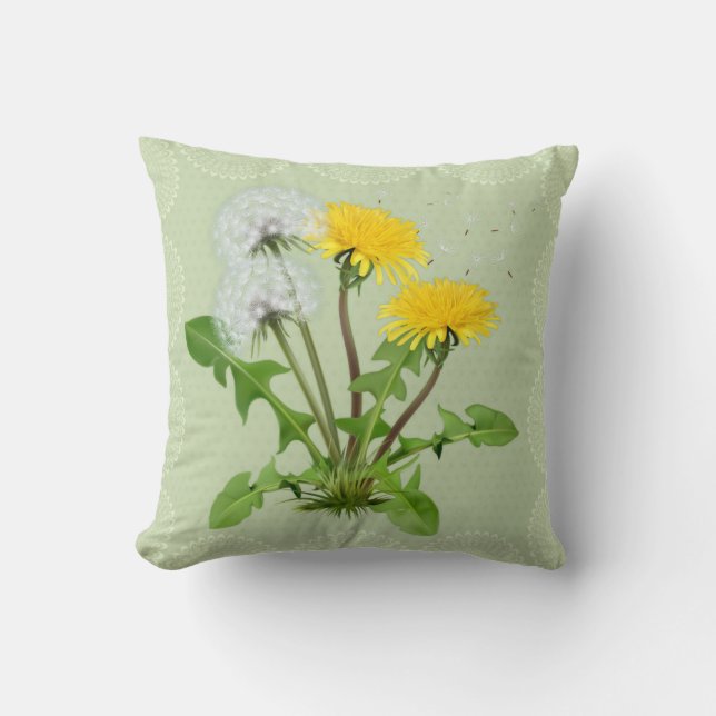 Dandelion floral pillow (Front)