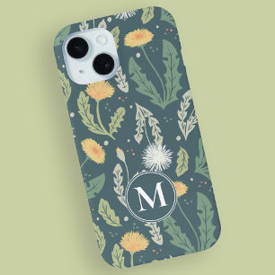 Dandelion Floral Weed Pattern iPhone 15 Case