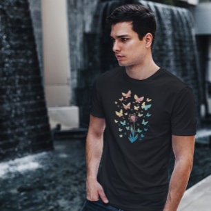 Dandelion Flower And Butterflies T-Shirt