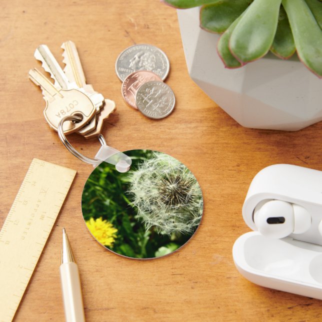Dandelion flower and seed head key ring (Desk)