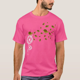 Dandelion Flower Animal Pet Turtle T-Shirt
