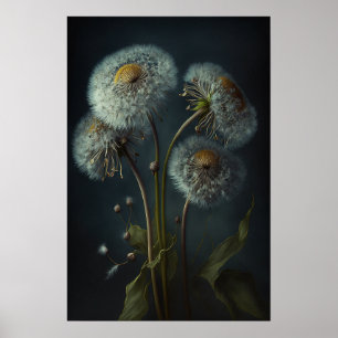 Dandelion Flower Art Print Poster