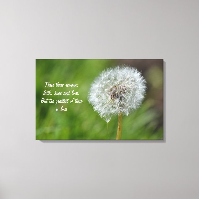 Dandelion Flower Canvas Print (Front)