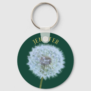 Dandelion Flower Dandelion Clock Personalized Key Ring