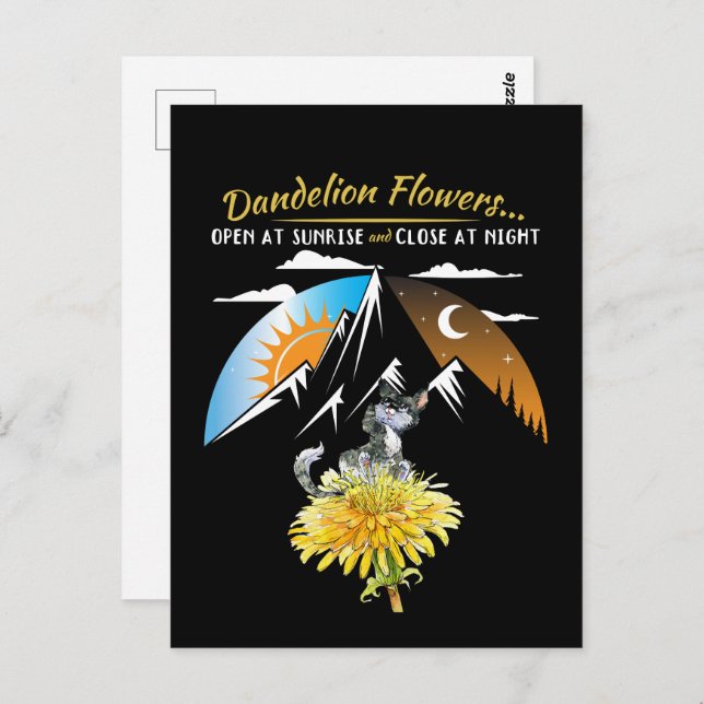 Dandelion Flower Facts - Nature Lover Postcard (Front/Back)
