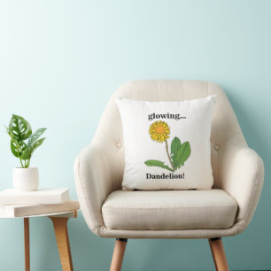Dandelion Flower Floral Cushion