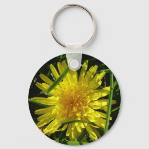 dandelion flower key ring