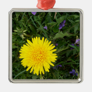 Dandelion flower metal tree decoration