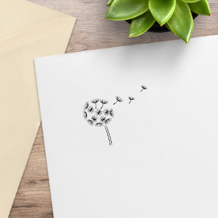 Dandelion Flower Parachutes 2 Rubber Stamp