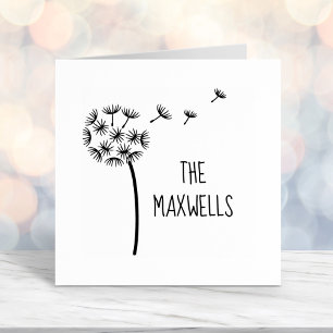 Dandelion Flower Parachutes Family Name Self-inking Stamp
