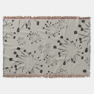 Dandelion Flower Throw Blanket