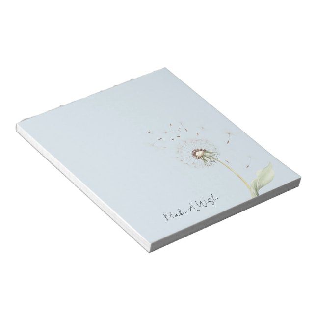 Dandelion Flower Wish Notepad (Angled)