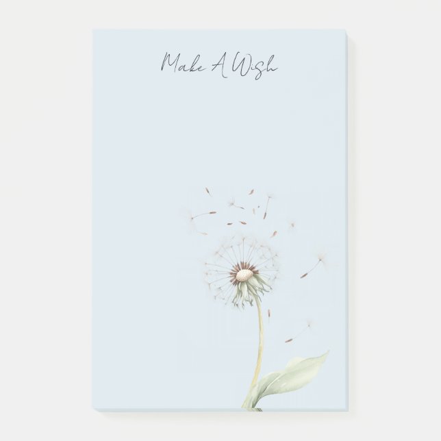 Dandelion Flower Wish Post-it Notes (Front)