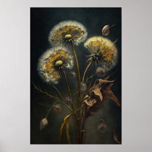 Dandelion Flowers Art Print Poster