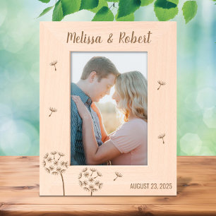 Dandelion Flowers Couple Anniversary 5x7 Etched Frames