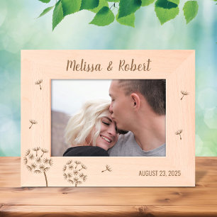 Dandelion Flowers Couple Anniversary 7x5 Etched Frames