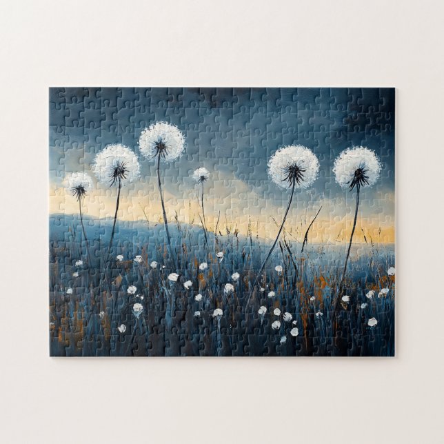 Dandelion Fluff Dramatic Painting Jigsaw Puzzle (Horizontal)