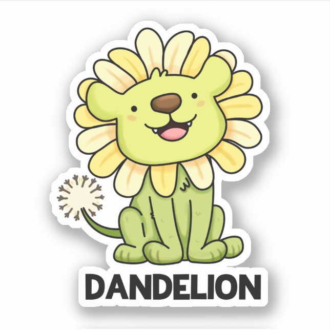 Dandelion Funny Lion Pun  (Front)