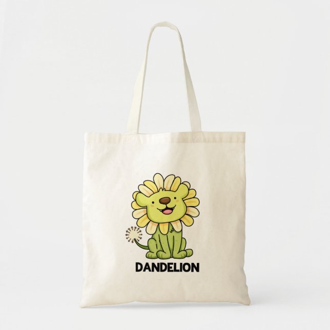 Dandelion Funny Lion Pun  Tote Bag (Front)