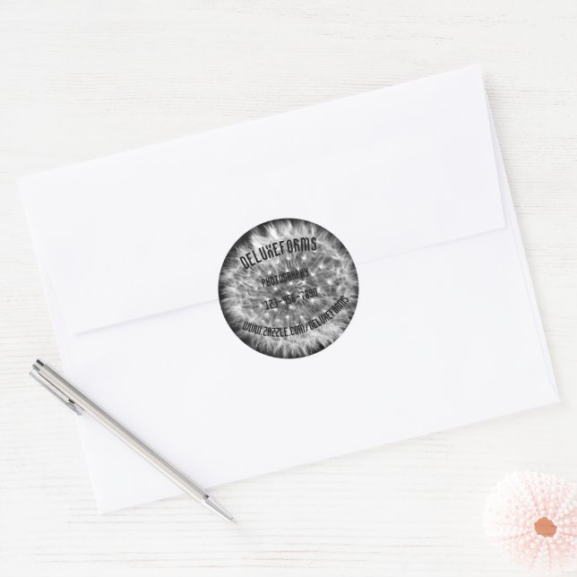 Dandelion Fuzz Classic Round Sticker (Envelope)