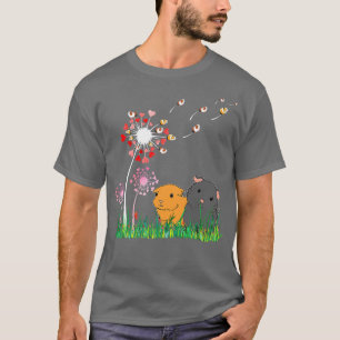 Dandelion Guinea Pig Cute Guinea Pig Floral Dandel T-Shirt