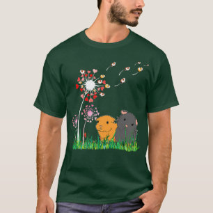 Dandelion Guinea Pig Cute Guinea Pig Floral Dandel T-Shirt