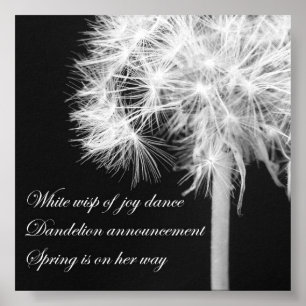 Dandelion Haiku Canvas Print