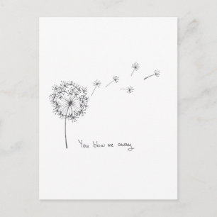 Dandelion hand illustrated funny Valentines card