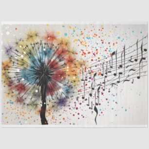 Dandelion Harmony in Bloom Decoupage  Tissue Paper