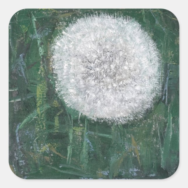 Dandelion Head 2008 Square Sticker (Front)