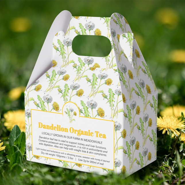 Dandelion herbs grower farmer business tea box (Creator Uploaded)