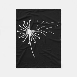 Dandelion Hockey Stick Shirt For Hockey Player Fie Fleece Blanket