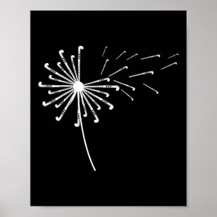 Dandelion Hockey Stick Shirt For Hockey Player Fie Poster