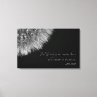 Dandelion in Black & White with Quote