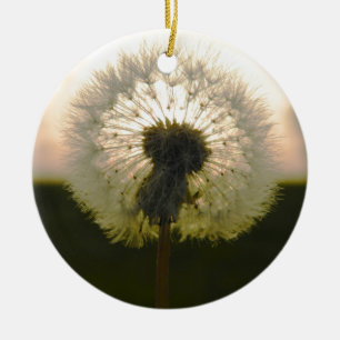 dandelion in the sun ceramic tree decoration